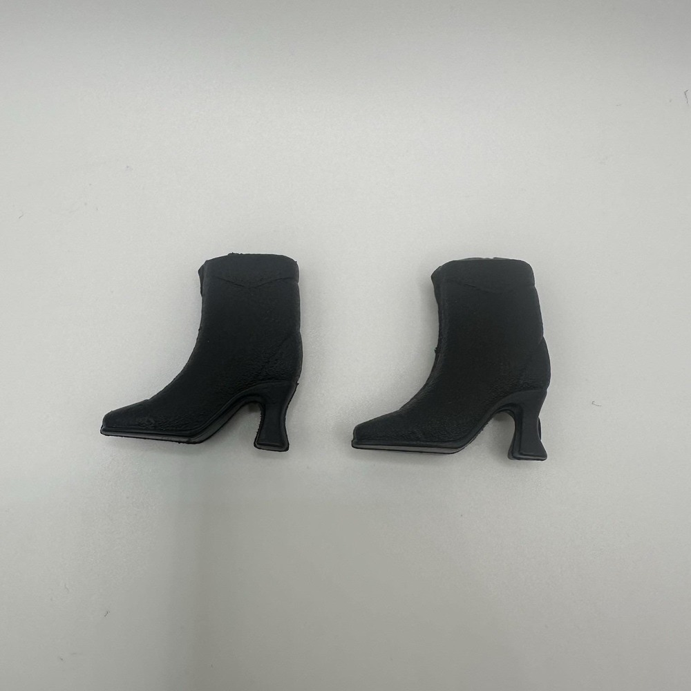 VTG Mattel Barbie Shoes Boots Ankle Bootie‎ Black Heels